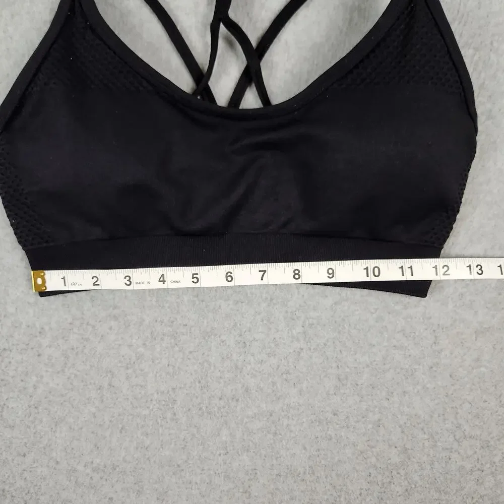 🌼Curves N Combatboots Sports Bra Size Small Black Removable Cups